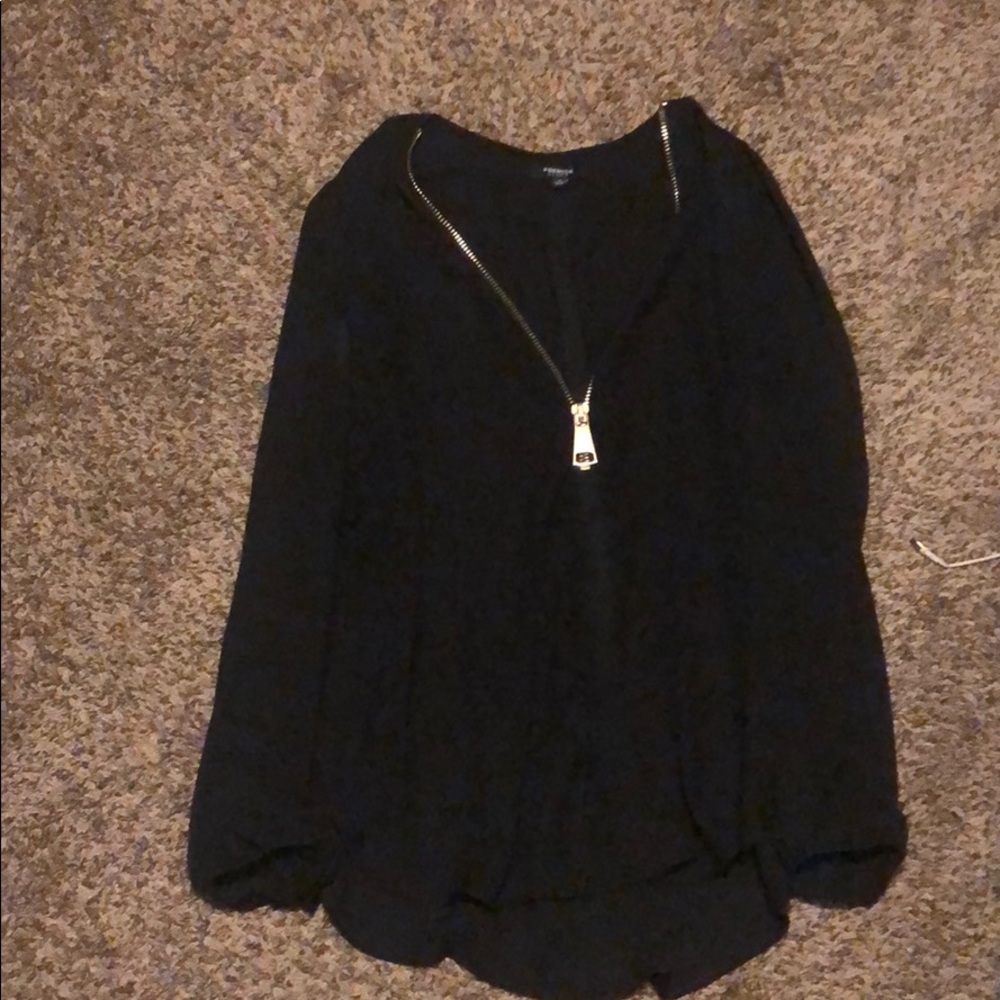 Black sheer blouse